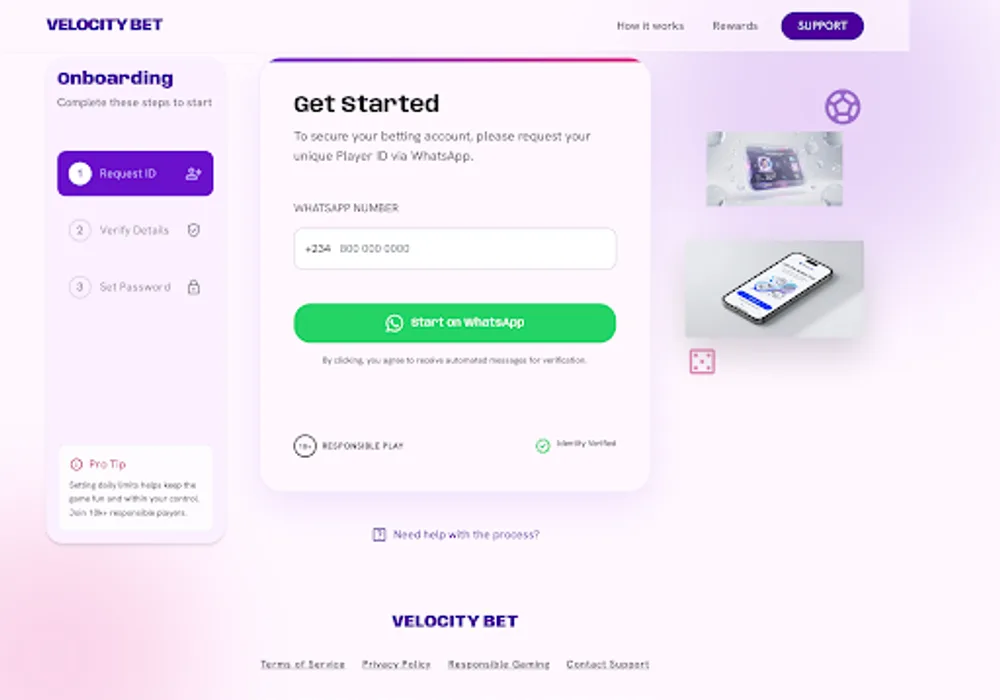 Dreamexch register flow illustration showing ID request, details check and account setup steps